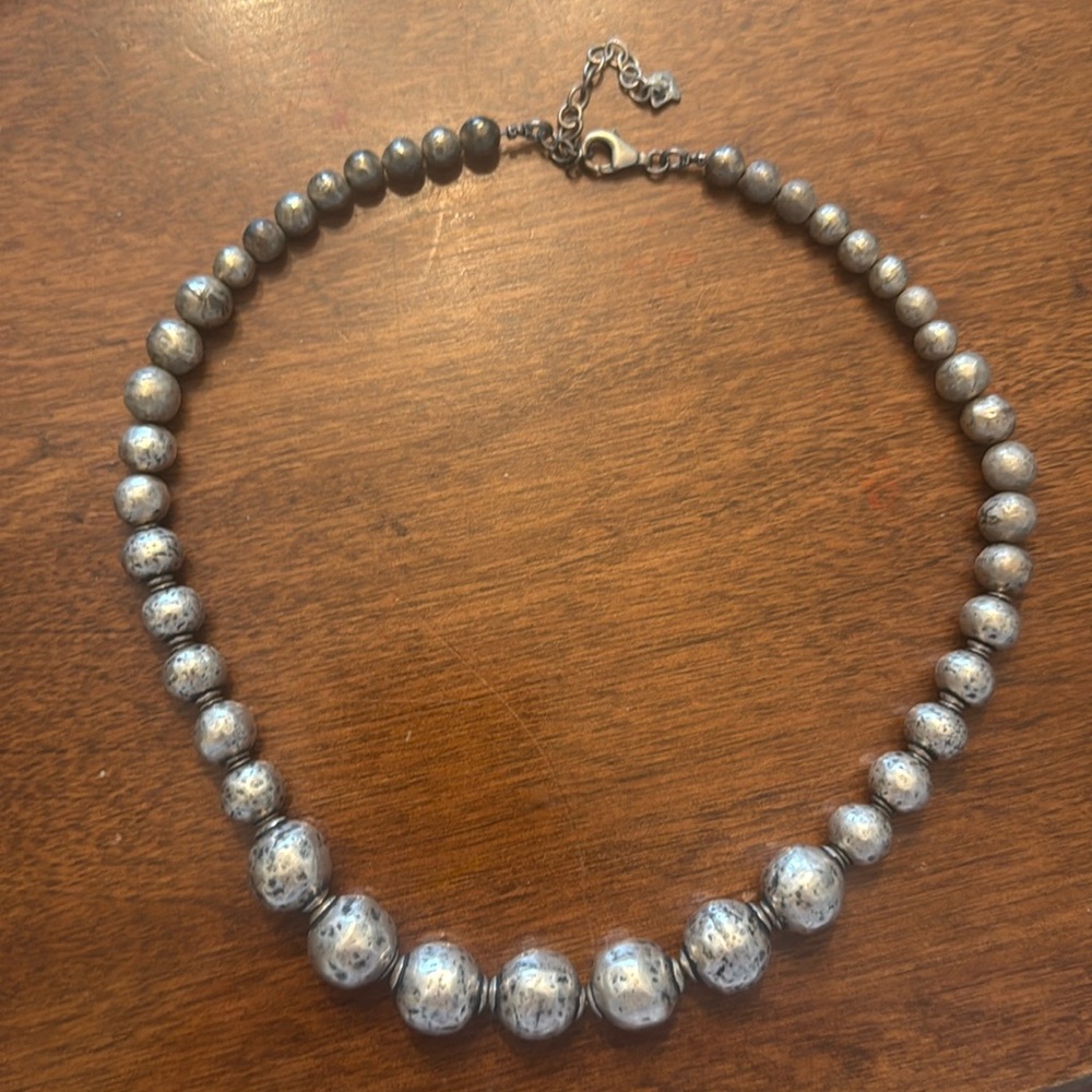 Silpada Atmospheric Sterling Silver Necklace N1953 Electroformed Bead Oxidized